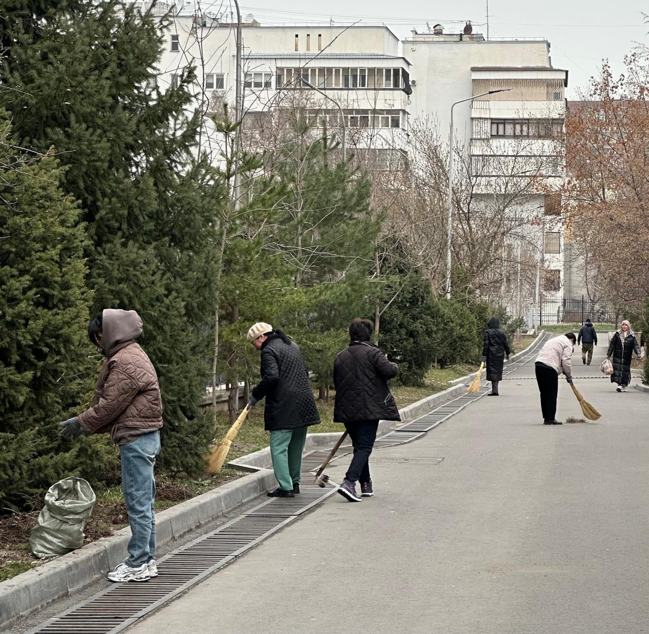 Мектебіміздің мұғалімдері бірлесе отырып, жалпы сенбілікке шықты.